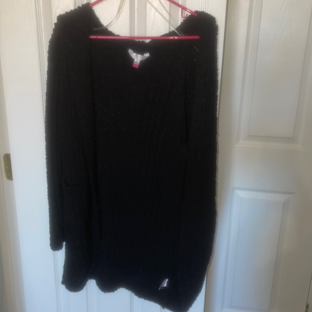 Black large cardigan